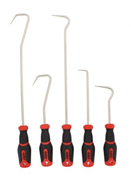 ABN Hook and Pick 5-Piece Set – Automotive Hose Removal Tools for Vehicle Radiator and Coolant Hose, Clamp, and More