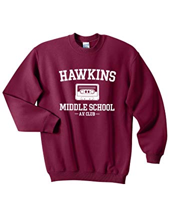 Mars NY Unisex Hawkins Middle School AV Club Sweatshirt