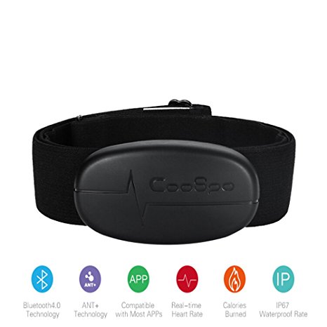 Onlydriod CooSpo H6 Dual Mode Bluetooth & ANT  Heart Rate Monitor/Bluetooth V4.0 Wireless Sport Heart Rate Sensor Chest Belt Monitor for Real-time Reciever