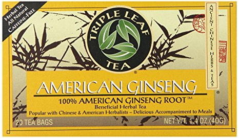Triple Leaf Brand Tea, American Ginseng, 20-Count