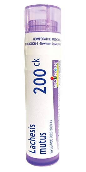 Boiron Lachesis Mutus 200CK, 80 Pellets, Homeopathic Medicine for Hot Flash