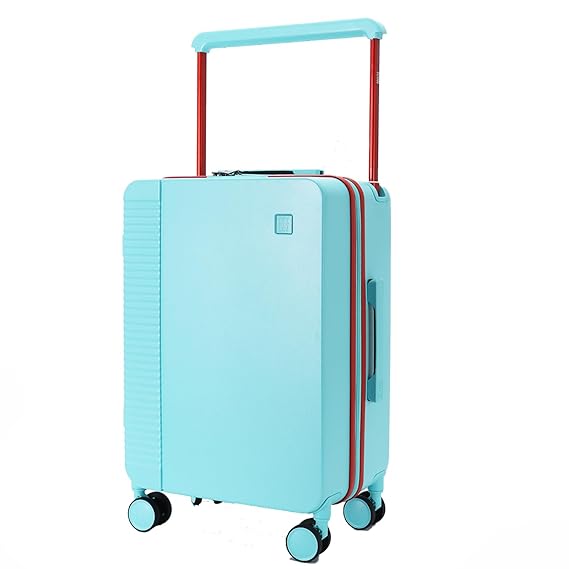 ICON The Transit Signature Cabin Polycarbonate Hardsided Luggage| Ultra Light Weight 8 Wheel | Wide Trolley Luggage Hardsided Suitcase (Blue)