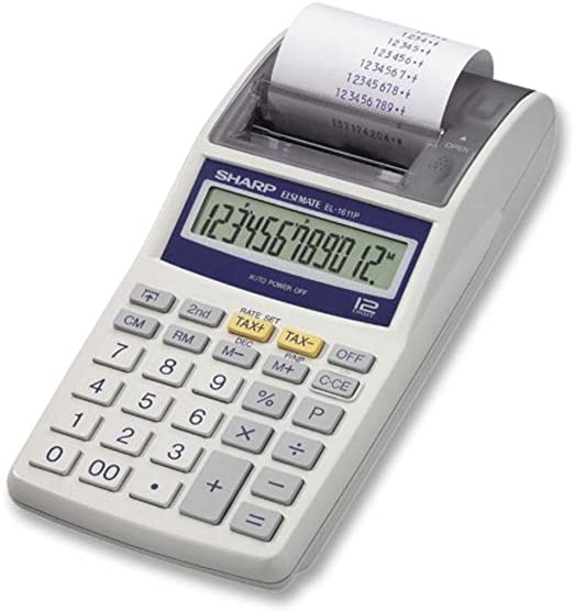 EL-1611P Handheld Calculator, 12-Digit LCD, One-Color Printing (Pack of 5)