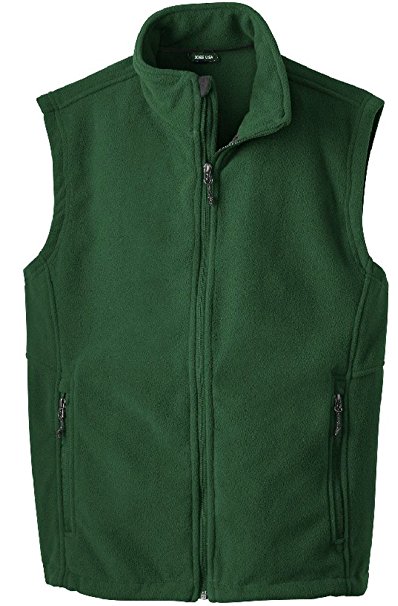 Men's Soft and Cozy Fleece Vests in 8 Colors: Adult Sizes XS-6XL