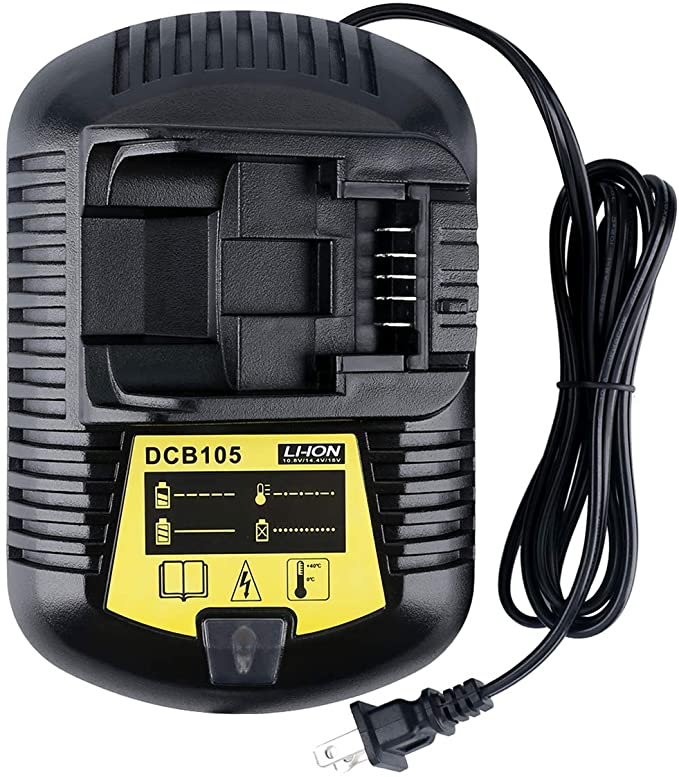 Epowon DCB105 Lithium-ion Fast Battery Charger for Dewalt 12V ~ 20V MAX DCB101 DCB115 DCB107 DCB205 DCB203 DCB204 DCB206 DCB201 DCB120 DCB127 US