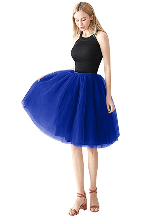 Babyonlinedress Adult Tulle Ballet Tutu Layered Mini Skirt Women's A Line Princess Petticoat for Prom Party Petticoat ZLCPA1697