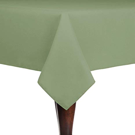 Ultimate Textile Cotton-Feel 60 x 120-Inch Rectangular Fine Dining Tablecloth Sage Green