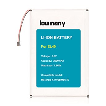 Lowman Replacement Battery For MOTOROLA Moto E,Moto E Dual TV,Moto E Global,XT1021,XT1022,XT1025