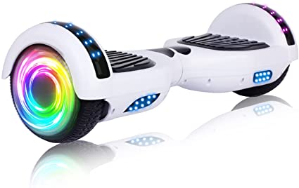 SISIGAD Hoverboard, with Bluetooth and Colorful Lights Self Balancing Scooter