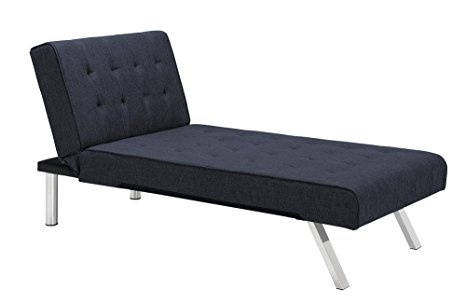 DHP Emily Linen Chaise Lounger, Navy