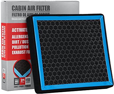 P3502WS Cabin Air Filter HEPA Air Conditioner with Activated Carbon Replacement Cabin Air Filter Accessories Compatible with LEXUS ES350 2007-2018，TOYOTA 4RUNNER 2010-2018，TOYOTA CAMRY 2007-2017