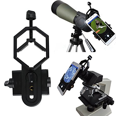 Universal Cell Phone Adapter Mount, Peyou Binocular Monocular Spotting Scope Telescope and Microscope Adapter Mount - For iPhone 7/7 Plus/6 Plus/6/5S, Samsung Galaxy S7/S7 Edge/S6/S6 Edge
