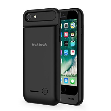 Nekteck iPhone 8 Plus / 7 Plus Battery Case, [Apple certified Connector] 4000mAh iPhone 8 Plus battery Case External Charger Charging Case Backup Cover Juice Bank For iPhone 7 Plus / 8 Plus - Black