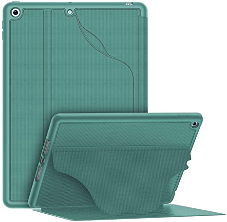 Soke Case for iPad 10.2 2020/2019 (iPad 8th/7th Generation) - Luxury Series [Built-in Pencil Holder   6 Magnetic Stand Angles   360 Full Protection   Premium PU Leather] - Sleep/Wake Cover, Lake Blue