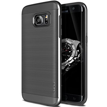 Galaxy S7 Edge Case, OBLIQ [Slim Meta][Titanium Space Gray] Slim Fit Premium Dual Layer Protection Case with Metallic Brush Finish Back with Shock Absorbing TPU Inner Layer for Samsung Galaxy S7 Edge