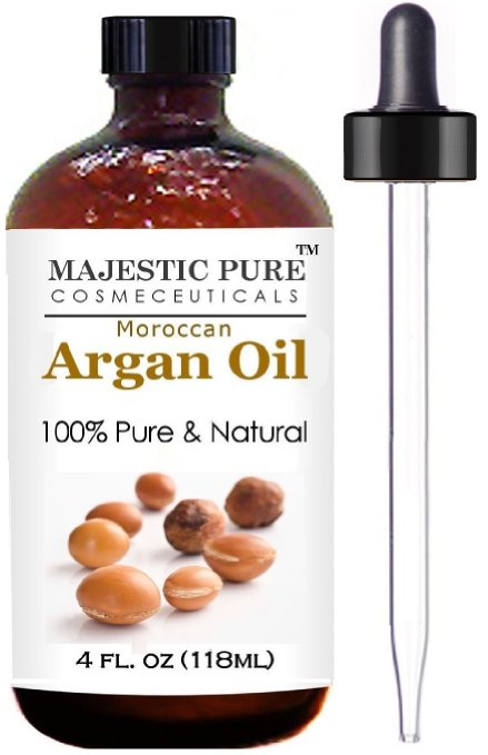 Argan Oil for Hair and Face - 100% Pure & Natural Organic Argan Oil - Certified, Cold Pressed Triple Extra Virgin Grade 1 Moroccan Oil, Extracted From Finest Organic Argan Nuts - Rich in Vitamin E and Natural Fatty Acids, Absorbs Quickly and Greatly Be ..