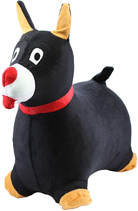 Chromo Bouncy Hopping Toy Cute Pooch Dog Inflatable Jumper with Washable Plush Cover