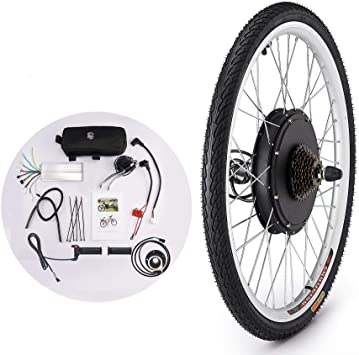 Sfeomi 36V 500W 26'' Electronic Bike Conversion Kit Brushless Motor Hub Control E-Bike Conversion Kit Front/Rear Wheels Speed Controller