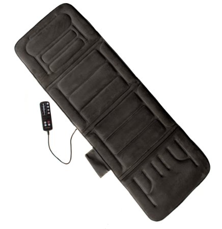 Comfort Products 60-2907P04 10-Motor Massage Plush Mat with Heat Charcoal Grey