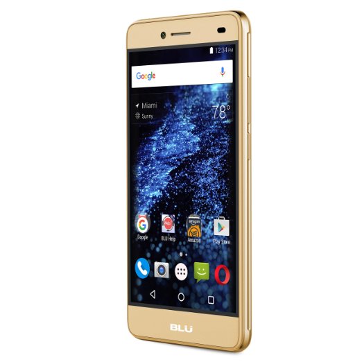 BLU Studio Selfie 2 - GSM Unlocked Smartphone - Gold (Canada Compatible)