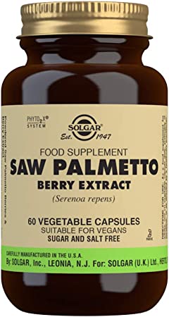 Solgar Saw Palmetto Berry Extract Vegetable Capsules - Pack of 60 - For Urinary and Prostate Health - Natural Extract - Vegan, Gluten Free and Kosher