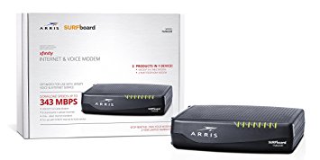 ARRIS SURFboard TM822R Docsis 3.0 Cable Modem/ 2-Voice Lines for Comcast Xfinity- Retail Packaging- black