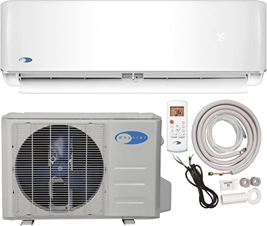 Whynter Mini Split Inverter System & Heat Full Set SEER 17 9000 BTU 115V Ductless Air Conditioner and Heat Pump