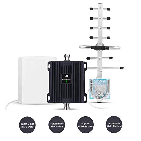 Cell Phone Signal Booster for Home and Office Use - Boost Voice and 3G Data - GSM PCS 1900MHz Band 2 Signal Repeater Antenna