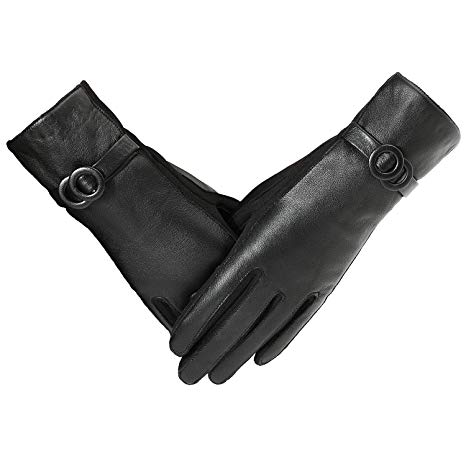 Women winter leather gloves,soft warm touchscreen driving gloves PAGE ONE