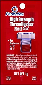 Spray Nine Corporation/Knight 09979 Permatex Threadlocker Red Gel