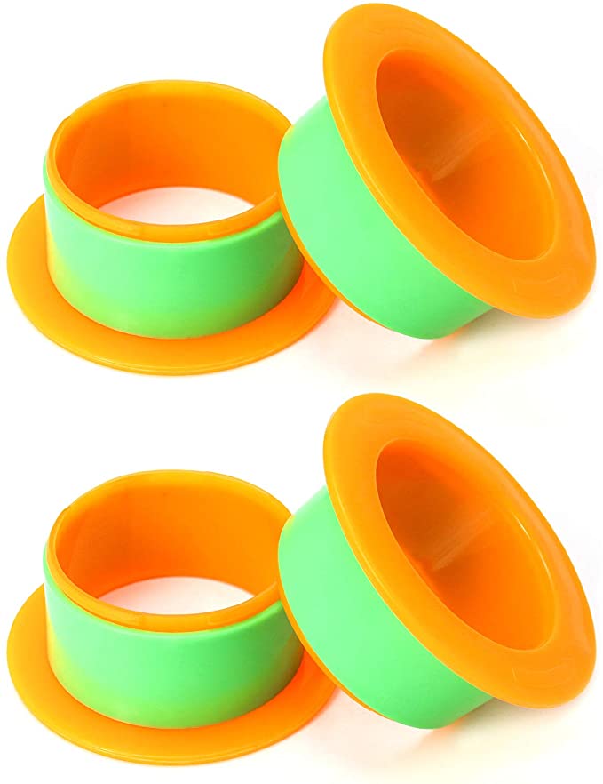 QWORK Stretch Hand Saver Wrap Dispensers,2 Pairs Manual Film Puller, Shrink Wrapping Dispenser, Fits Any 3" Wrap Film Core,Orange