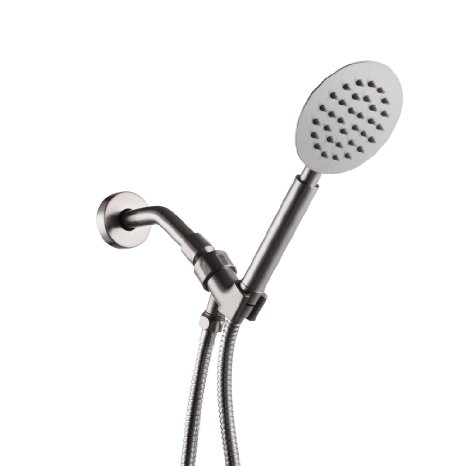 KES SUS304 Stainless Steel Handheld Shower Head with Extra Long Hose and Shower Arm Mount Brushed Nickel DP151-2