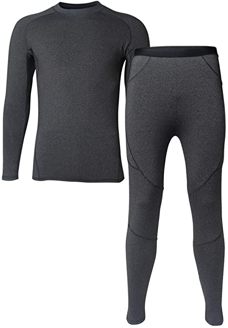 Men's Thermal Underwear Set Fleece Lined Top and Bottom Ultra Soft Winter Gear Sport Quick Drying Johns Set
