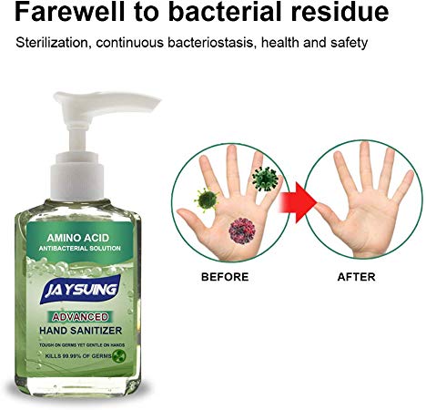 Natural Hand Sanitizer, Rinse Free Hand Sanitizer Gel - Antibacterial Hand Gel, Value Size Advanced Natural Hand Sanitizer Cleaner Portable Aloe Vera Moisturizer