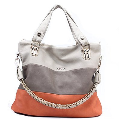 SHENGXILU Women's/Lady's PU Leather Handbag Rhombic Checked Pattern Crossbody Bag