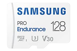 SAMSUNG PRO Endurance 128GB MicroSDXC Memory Card with Adapter for Dash Cam, Body Cam, and security camera – Class 10, U3, V30 (MB-MJ128KA/AM)