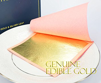 Barnabas Blattgold: Edible Genuine Gold, 23.75K, 10 Sheets, 3-1/8 inches Booklet (Transfer/Patent)