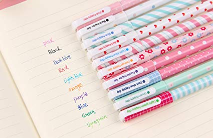 Creative cute little fresh Gel pens color pen 10 sets (10pcs)