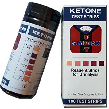 Smackfat Ketone Strips - Perfect for Ketogenic Diet and Diabetics - Precise Ketone Measurement and Supports Ketone Adaptation 100 Strips