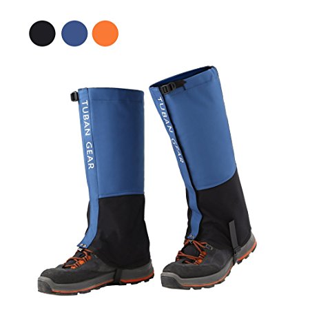 Tuban Hiking Gaiters Snow Gaiters Waterproof Boot Gaiters Reinforced TPU Strap Breathable 500D Nylon