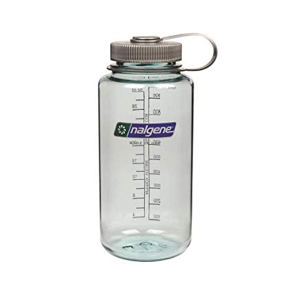 Nalgene Tritan Wide Mouth BPA-Free Water Bottle (Clear Seafoam, 32 Ounce)