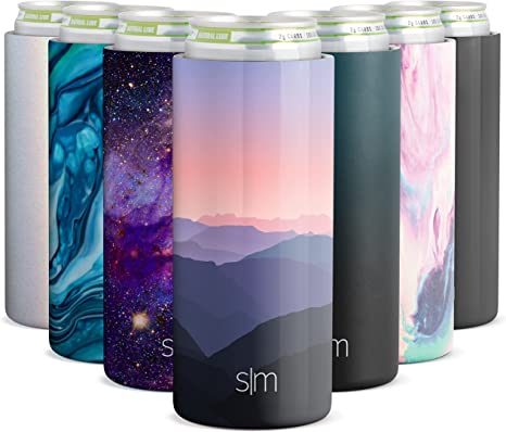 Simple Modern Skinny Can Cooler for Slim Beer and Hard Seltzer | Vacuum Insulated Stainless Steel Drink Sleeve Holder for 12oz Slim Cans | Ranger Collection | Alpenglow