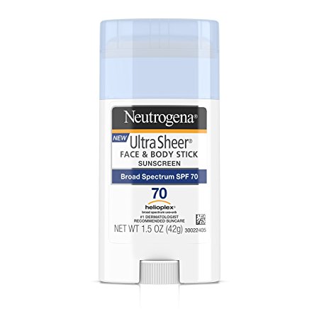 Neutrogena Ultra Sheer Face & Body Stick Sunscreen Broad Spectrum Spf 70, 1.5 Oz.