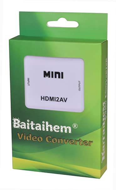 Baitaihem 1080P HDMI to AV Composite RCA CVBS Video   Audio Signal Converter For TV PS3 PS4 VHS VCR DVD White