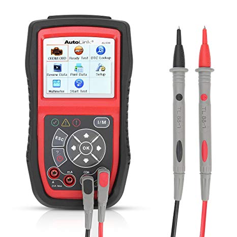 Autel AutoLink AL539 OBD2 Scanner Fault Code Reader with Avometer Function (Full OBD2 Scanner Avometer)