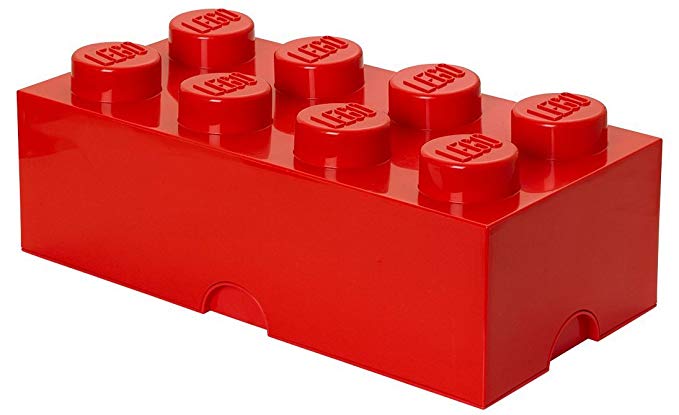 LEGO 8-Brick Storage Box, Bright Red