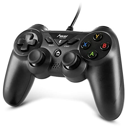 Game Controller, MAD GIGA Wired Game Controller USB Gamepad for Android Tablets, PS3, TV Box, PC(Windows 8/7/95/98/ME/2000/XP), Vista, Gear VR,Steam