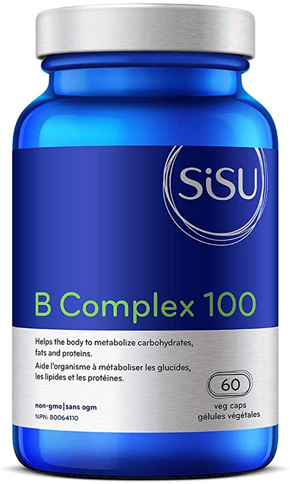 Sisu - B Complex 100 - High-potency complex that supports liver detoxification, healthy cholesterol levels, adrenal function, and hormone balance - 60 Vegetarian Capsules