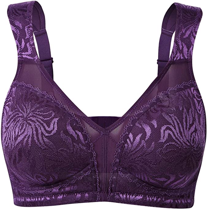 WingsLove Women's Full Coverage Non Padded Comfort Bra Minimizer Wire-Free Bra