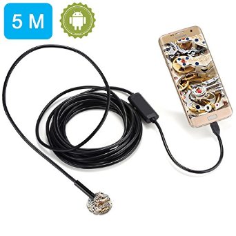 BlueFire® 8.5mm Diameter 2.0 Megapixels HD 720P Waterproof Inspection Camera Endoscope Borescope Snapshot Video Pipe Locator Connect OTG Android Phone For Automotive/Electrical/Plumbing Inspection(5M)